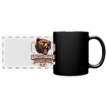 Handball, Équipe des Grizzlys, Logo des Grizzlybären - Mug panoramique uni - noir - Devant