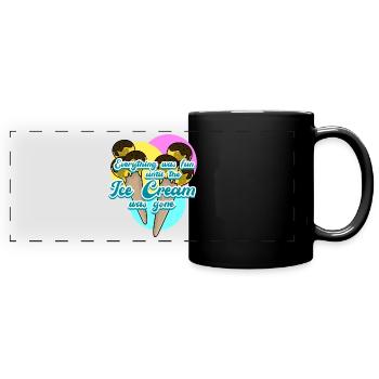 Ice Cream Icecream - Panorama-Tasse farbig - Schwarz - Vorne
