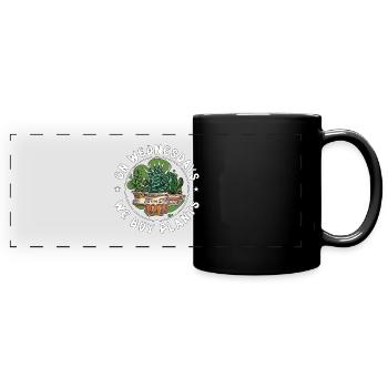 Plantes d’intérieur Le mercredi, nous achetons des plantes Fleuriste - Mug panoramique uni - noir - Devant