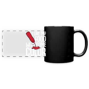 Tomato Ketchup Bottle Costume - Panorama-Tasse farbig - Schwarz - Vorne