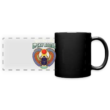 Valentinstag Skarabäus, Liebe-Love Spruch - Panorama-Tasse farbig - Schwarz - Vorne