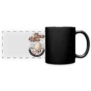 Livestock Breeder Show Mom Yes My Kids Farm Animal - Full Colour Panoramic Mug - black - Front