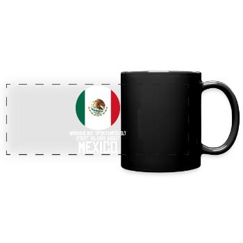 Mexico Flag Mexicans Mexican - Full Colour Panoramic Mug - black - Front