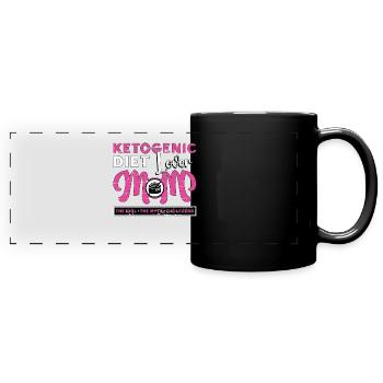 Amateur de régime cétogène Maman L’idole La faible teneur en glucides - Mug panoramique uni - noir - Devant