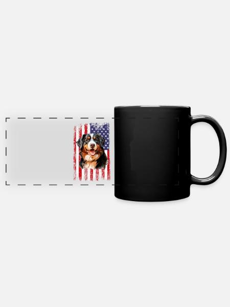 bernese mountain dog - Panorama-Tasse farbig - Schwarz