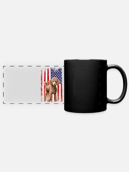 poodle dog - Panorama-Tasse farbig - Schwarz