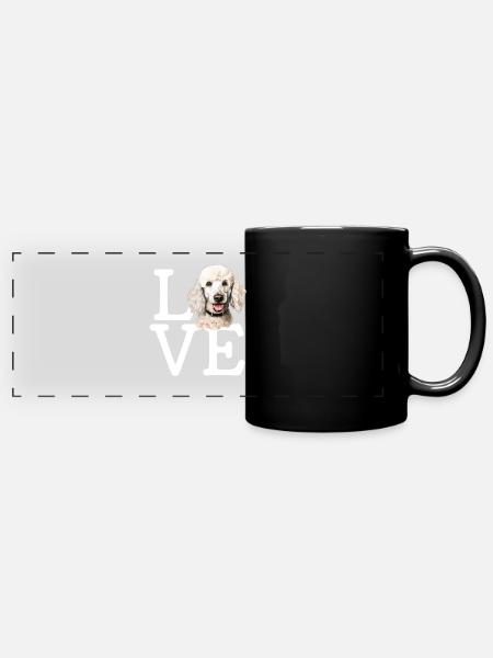 poodle dog - Panorama-Tasse farbig - Schwarz