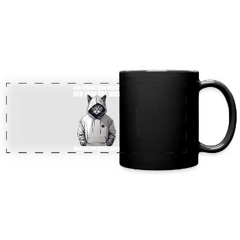 Ich diskutiere nicht, ich erkläre nur warum ich... - Panorama-Tasse farbig - Schwarz - Vorne