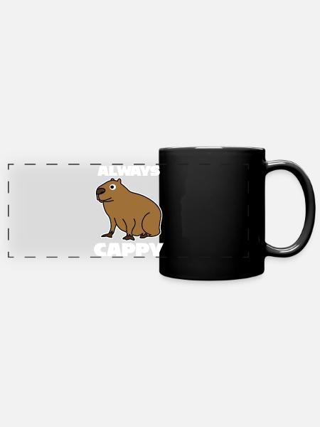 Capybaras Capybara - Panorama-Tasse farbig - Schwarz