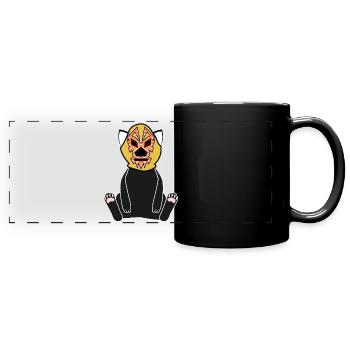 Lucha Libre Cat Luchador Lutte - Mug panoramique uni - noir - Devant
