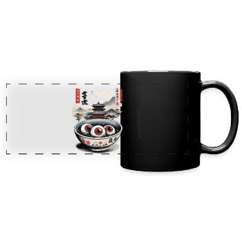 Ukiyo-E Occult Horror Halloween Japan Art - Full Colour Panoramic Mug - black - Front