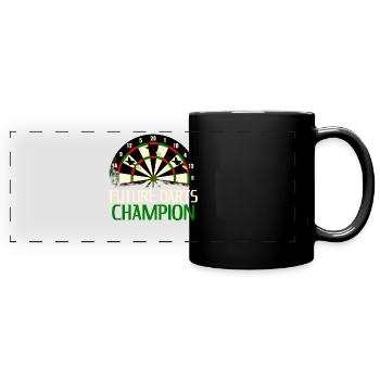 Dartboard Darts Dart Player - Panorama-Tasse farbig - Schwarz - Vorne