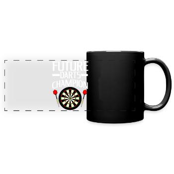 Darts Joke Dart Player Dartboard - Panorama-Tasse farbig - Schwarz - Vorne