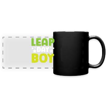 Happy Birthday Schaltjahr 29. Februar Schalttag - Panorama-Tasse farbig - Schwarz - Vorne