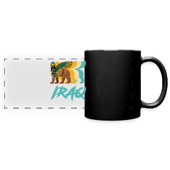 Faravahar Lamassu Iran Perse divinité Antique Sume - Mug panoramique uni - noir - Devant