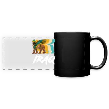 Faravahar Lamassu Iran Perse divinité Antique Sume - Mug panoramique uni - noir - Devant