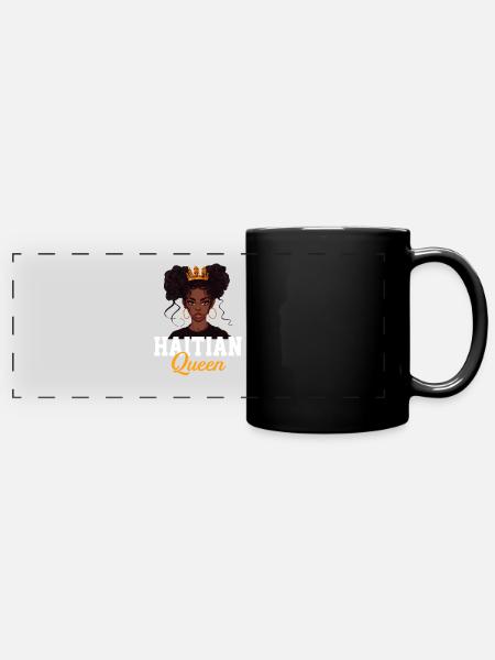 Haitian princess, haiti - Panorama-Tasse farbig - Schwarz