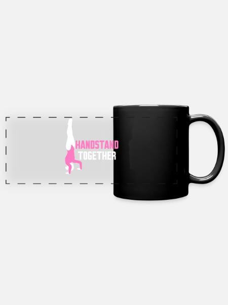 Gymnast Handstand Handstands - Panorama-Tasse farbig - Schwarz