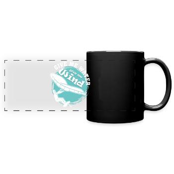 Foilboard Wing Foiling Winging - Full Colour Panoramic Mug - black - Front