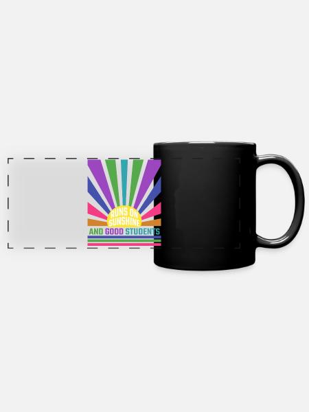 Teaching School Teacher - Panorama-Tasse farbig - Schwarz