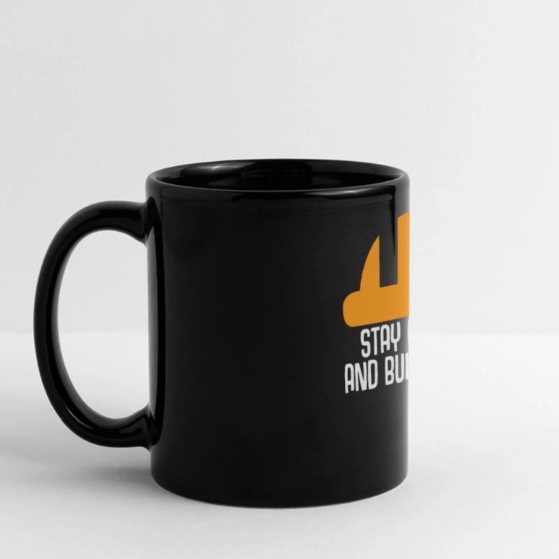 Construction Site Construction Worker Panorama-Tasse farbig