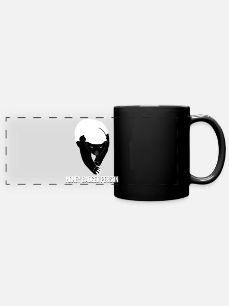 Honey Badgers Grumpy Honey Badger - Panorama-Tasse farbig - Schwarz