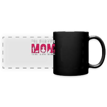 Éleveur de porcs Maman L’idole Le mythe aime les animaux de la ferme - Mug panoramique uni - noir - Devant