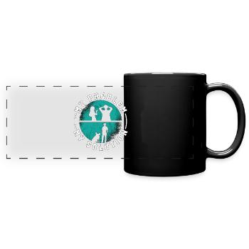 Éleveur de porcs Mon problème Mon pictogramme Papa Animal de la ferme - Mug panoramique uni - noir - Devant