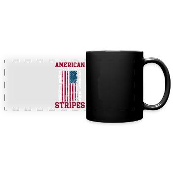 Amerikanische Veteranen: Die wahren Stars And Stripes. - Panorama-Tasse farbig - Schwarz - Vorne