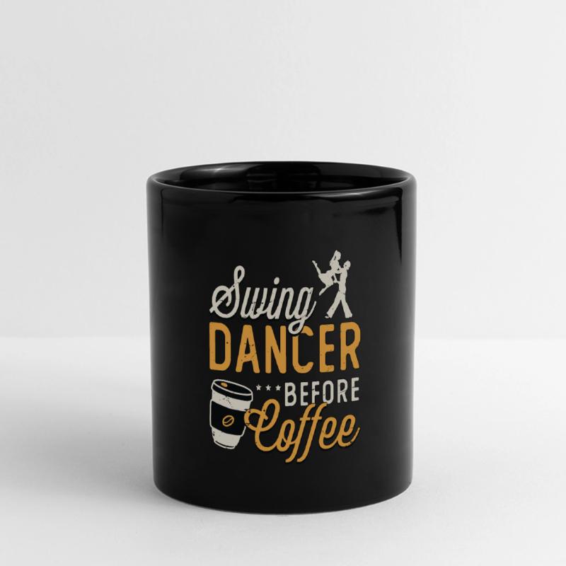 Swing Dancer Before Coffee Dancing Coffee Lover Panorama-Tasse farbig