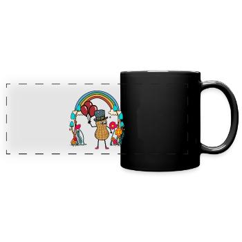 Peanut Birthday Birthday Gift Child - Full Colour Panoramic Mug - black - Front