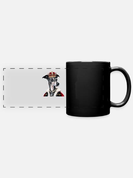 whippet dog - Panorama-Tasse farbig - Schwarz