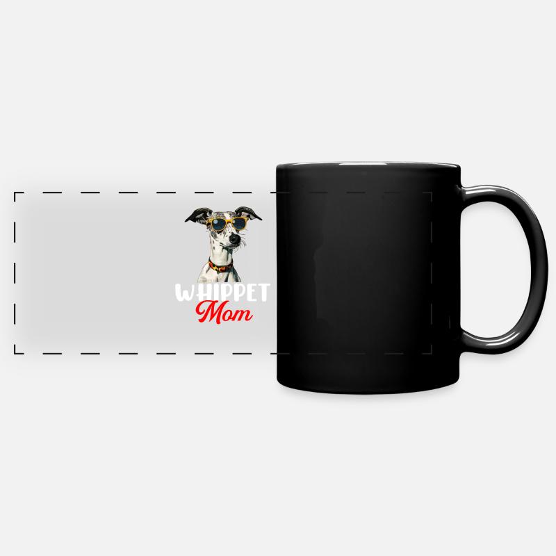 Whippet Maman Chien - Mug panoramique uni - noir