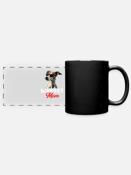 whippet dog - Panorama-Tasse farbig - Schwarz