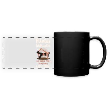 Instructeur de Pilates Professeur de Pilates - Mug panoramique uni - noir - Devant