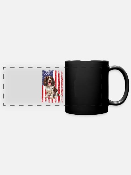 springer spaniel - Panorama-Tasse farbig - Schwarz