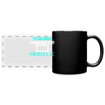Cellphone Mobile Phone Smartphone - Full Colour Panoramic Mug - black - Front