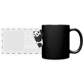 Panda géant Panda Ours Pandas - Mug panoramique uni - noir - Devant