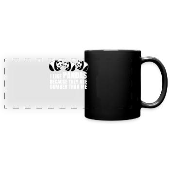 Panda Ours Pandas Panda Géant - Mug panoramique uni - noir - Devant