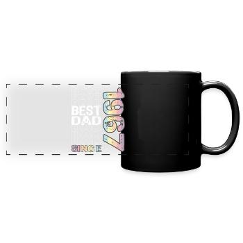 Bester Papa der Welt seit 1967 Vatertag - Panorama-Tasse farbig - Schwarz - Vorne