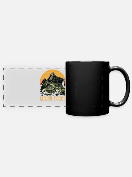 machu picchu, Peruvian machu picchu - Panorama-Tasse farbig - Schwarz