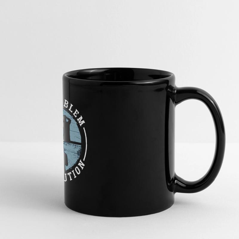 Book Editor My Problem My Solution Pictogram Dad Panorama-Tasse farbig