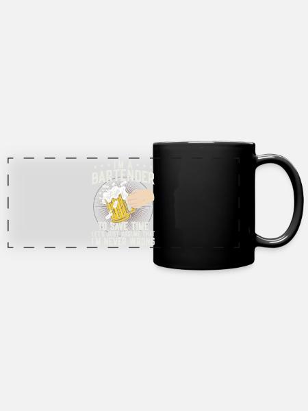Bartender Mixologist I'm A - Panorama-Tasse farbig - Schwarz