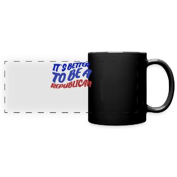 Republican Conservative Republicans - Full Colour Panoramic Mug - black - Front
