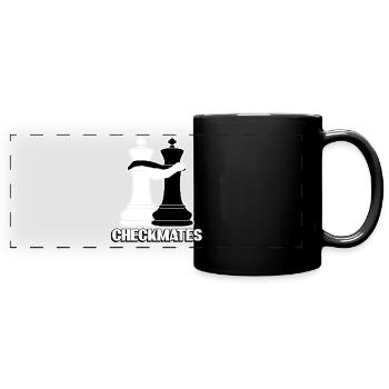 Chess Player Chess Pieces - Panorama-Tasse farbig - Schwarz - Vorne