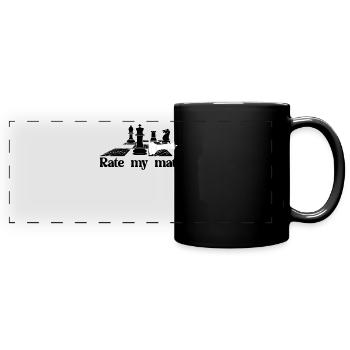 Chess Pieces Chess Player - Panorama-Tasse farbig - Schwarz - Vorne