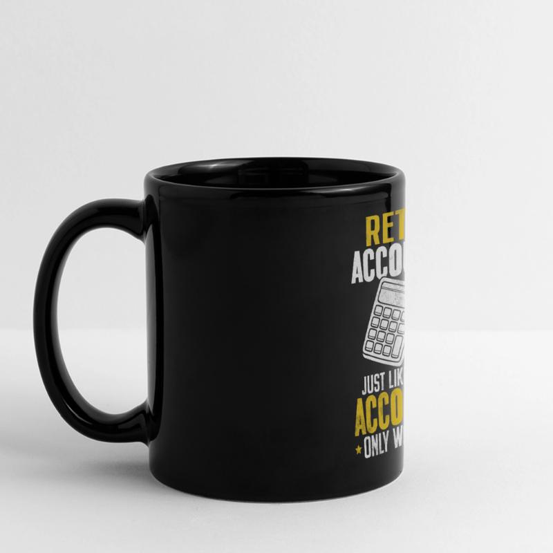Comptable à la retraite Drôle de comptable Comptable Mug panoramique uni