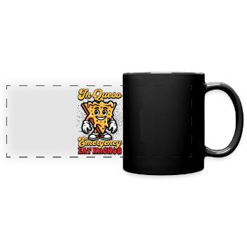 Nachos à Queso Urgence Amateur de tacos mexicains - Mug panoramique uni - noir - Devant