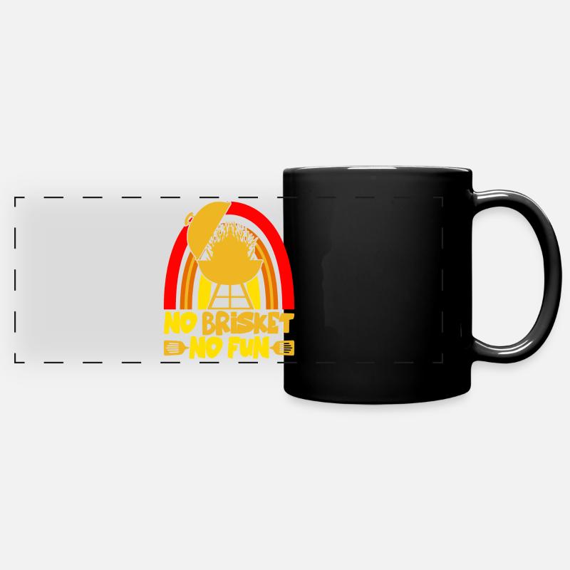 Barbecue, poitrine, viande, steak, BBQ, cuisson - Mug panoramique uni - noir