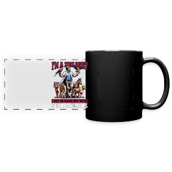 I'm A Zoologist I Get To Hang Out Animal Scientist - Full Colour Panoramic Mug - black - Front